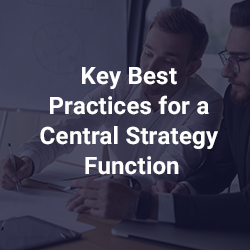 Key Best Practices for a Central Strategy Function
