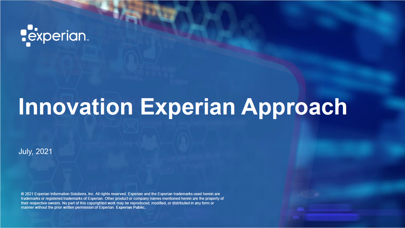Experian’s Approach to Innovation